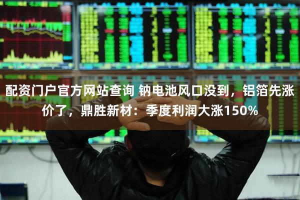 配资门户官方网站查询 钠电池风口没到，铝箔先涨价了，鼎胜新材：季度利润大涨150%